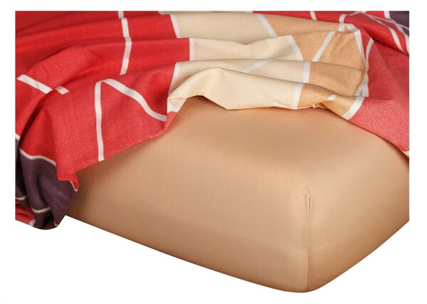 DADKA Jersey prostěradlo světle hnědé Rozměr 60x120x10 dětské