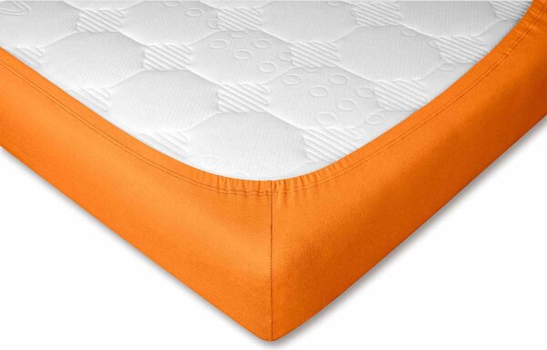 DADKA Jersey prostěradlo pomeranč Rozměr 90x200x20 jednolůžko