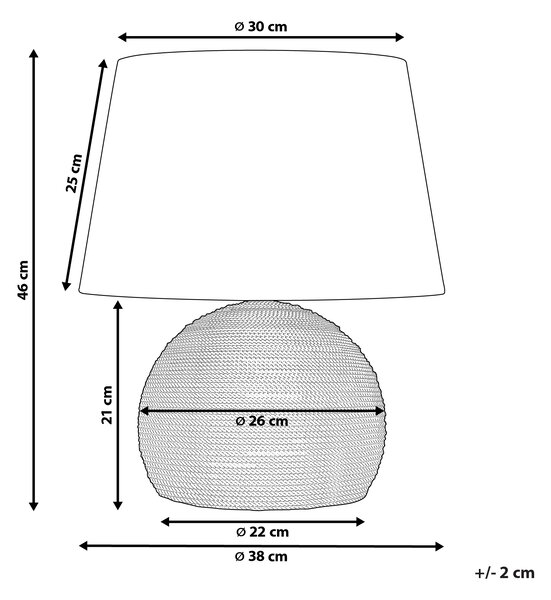 Stolní lampa GROWEE Proutí Přírodní