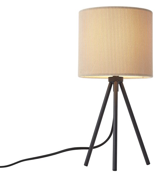 Moderní stolní lampa se stativem v barvě taupe se sametovým stínidlem - Luz