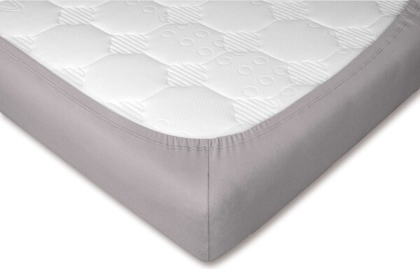 DADKA Jersey prostěradlo světle šedé Rozměr 60x120x10 dětské