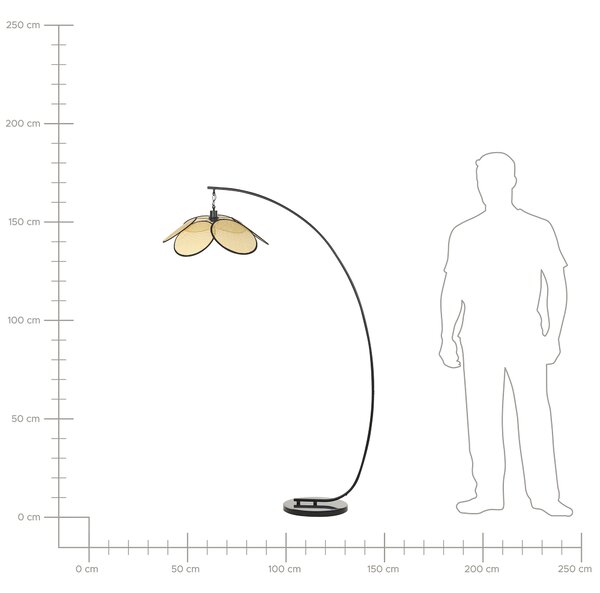 Stojací lampa MERRICA Kov Černá