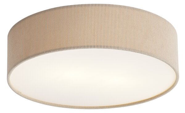 Moderní stropní svítidlo béžovohnědé s velurovým stínidlem 38 cm 2-světelné – Luz