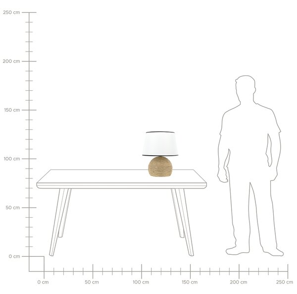 Stolní lampa GROWEE Proutí Přírodní