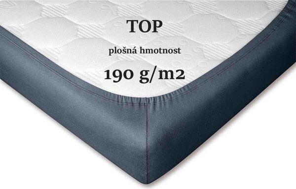 DADKA Jersey prostěradlo tmavě šedé Rozměr 90x200x20 jednolůžko