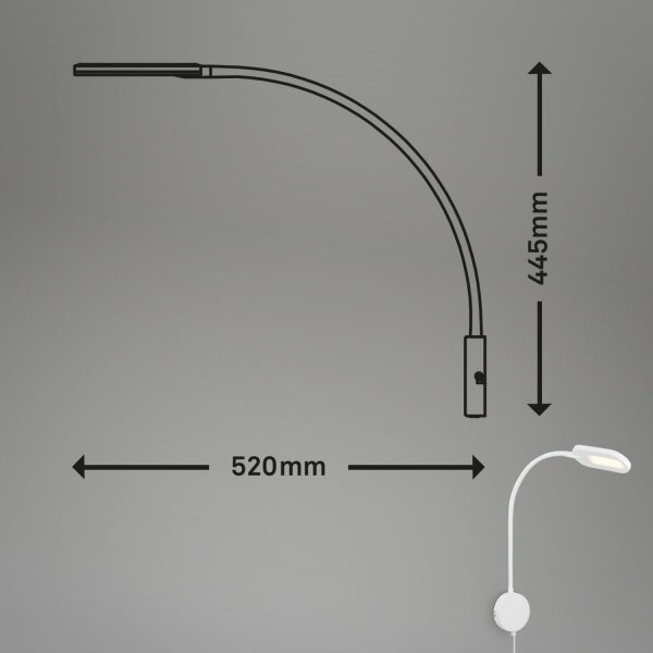 Briloner 2177016 - LED Stmívatelná flexibilní nástěnná lampa LED/6W/230V bílá