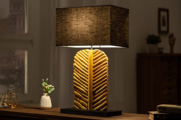 Designová stolní lampa Ellen, zlatá