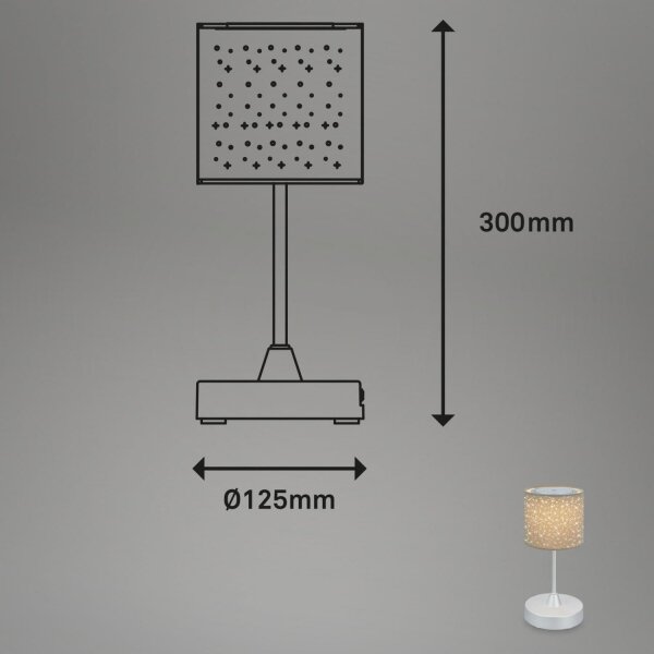 Brilo - LED Stmívatelná nabíjecí stolní lampa LOLE LED/3W/5V IP44 stříbrná