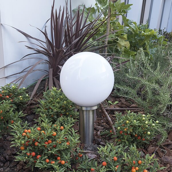 Chytré venkovní lampy s nerezové oceli 50 cm vč. Wifi A60 - Sfera