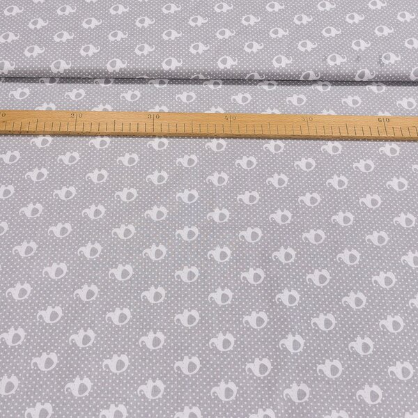 Bavlněné plátno SLON světle šedá, š.160cm (látka v metráži)