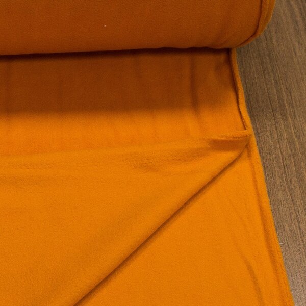 Fleece (flís) jednobarevná uni oranžová, š.150cm (látka v metráži)