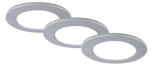 Brilo - SADA 3x LED Koupelnové podhledové svítidlo LED/4W/230V IP44 stříbrná