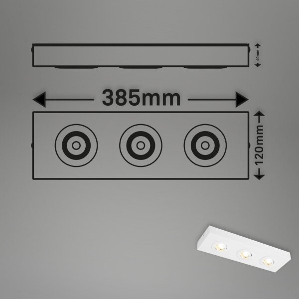 Briloner 3996036 - LED Bodové svítidlo CTS 3xLED/4W/230V 2700/4000K bílá