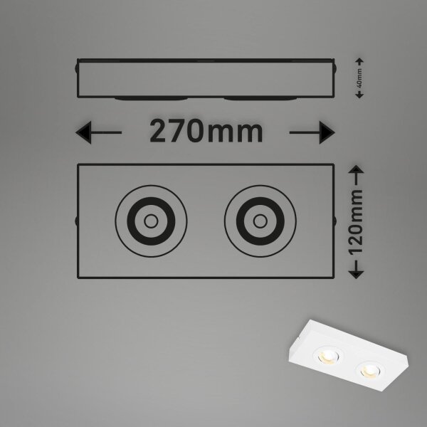 Briloner 3996026 - LED Bodové svítidlo CTS 2xLED/4W/230V 2700/4000K bílá