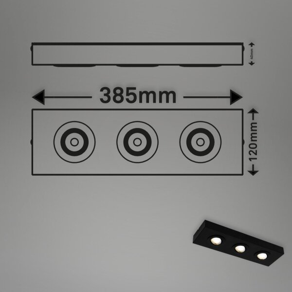 Briloner 3996035 - LED Bodové svítidlo CTS 3xLED/4W/230V 2700/4000K černá