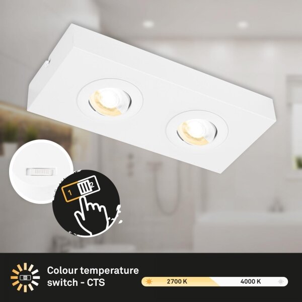 Briloner 3996026 - LED Bodové svítidlo CTS 2xLED/4W/230V 2700/4000K bílá