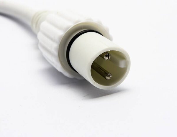 DECOLED Easy Fix světelná girlanda, venkovní, 10 m pro 10 žárovek E27, bílý kabel, IP67, prodlužovací, bez žárovek