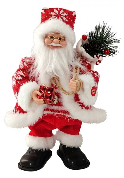 Červená plastová vánoční dekorace Santa Claus_1