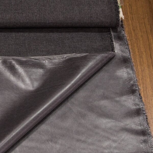 Šusťákovina (lehká kočárkovina) TPU 877 tmavě šedá, vzor denim, š.150cm (látka v metráži)