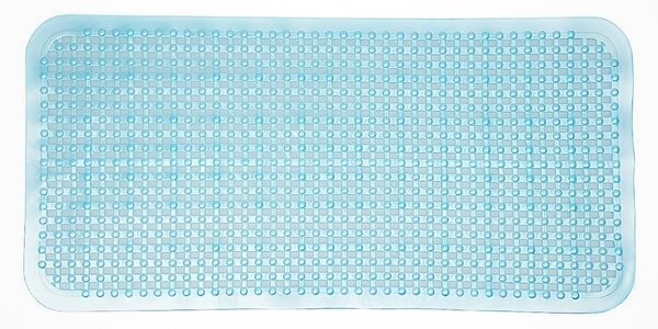 Bezpečnostní protiskluzová koupelnová podložka RAMSI II PVC, modrá, 35x72cm