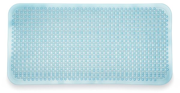 Bezpečnostní protiskluzová koupelnová podložka RAMSI II PVC, modrá, 35x72cm