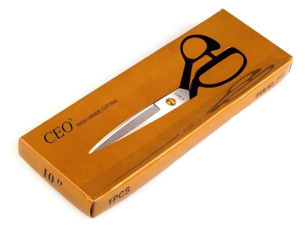 CEO klasické krejčovské celokovové nůžky CEO J773, s pogumovanou rukojetí, délka 23cm (9")