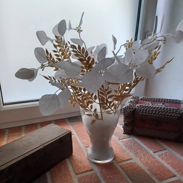 DECOLED Vánoční přízdoba zlatá větvička, 99 × 36 cm, PVC