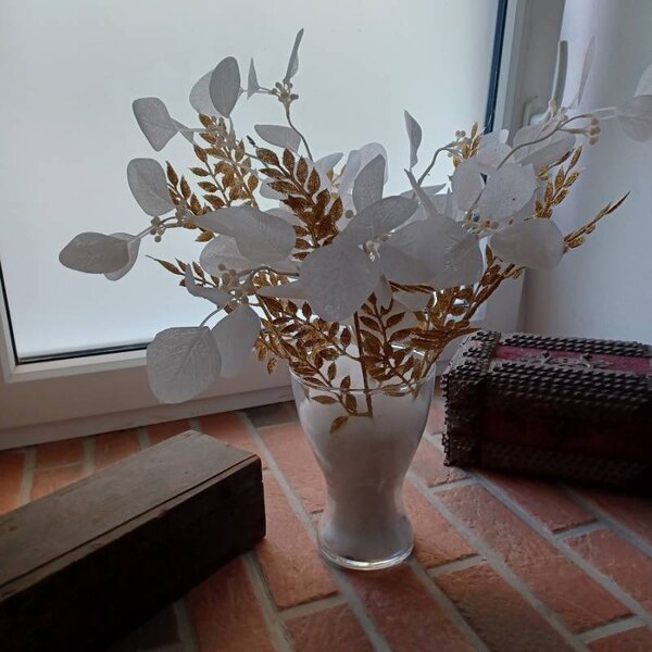 DECOLED Vánoční přízdoba zlatá větvička, 99 × 36 cm, PVC