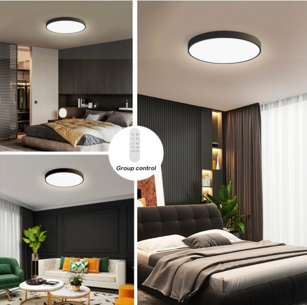 Immax NEO 07249L-LED Stmívatelné svítidlo SEMPLICI 48W/230V Wi-Fi Tuya černá+ DO