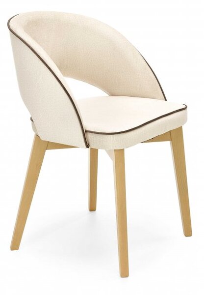 Jídelní židle MARINO (krémová/medový dub)