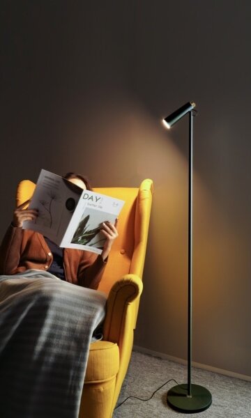 Immax 08993L - LED Stmívatelná stojací lampa TIT LED/6W/230V černá