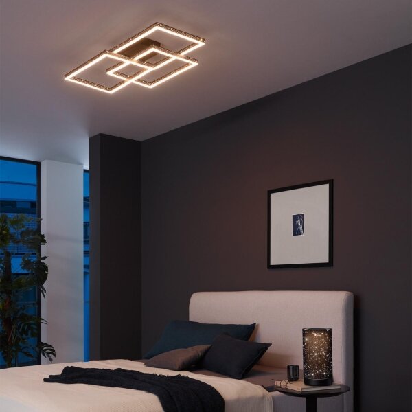 Brilo - LED Stmívatelné stropní svítidlo FRAME LED/57W/230V 3000K černá