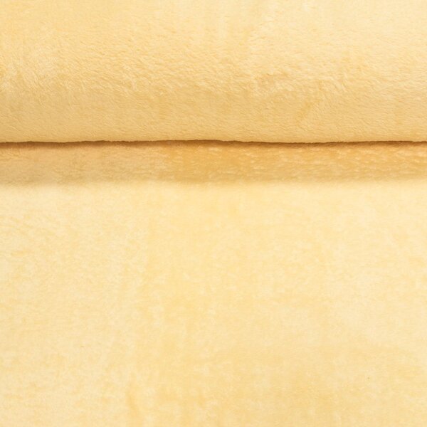 Mikroplyš / coral fleece 321 jednobarevná světle žlutá, š.160cm (látka v metráži)