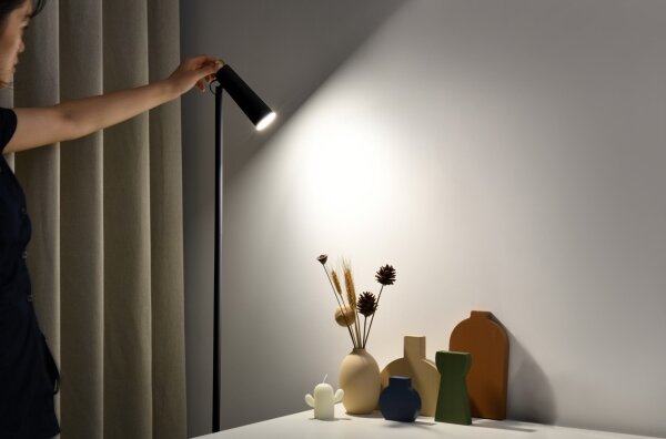 Immax 08993L - LED Stmívatelná stojací lampa TIT LED/6W/230V černá