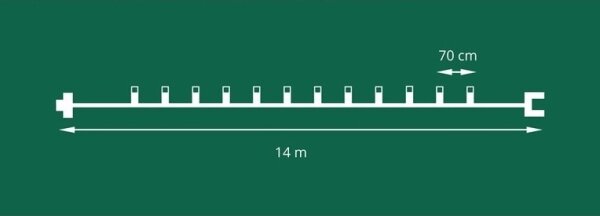 Rozšiřovací LED venkovní řetěz FELICIA FILAMENT 20xE10 14m bílá/teplá bílá IP44