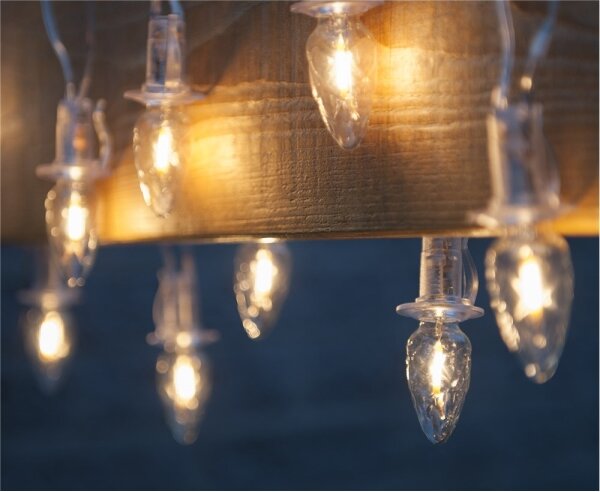 Rozšiřovací LED venkovní řetěz CONE FILAMENT 20xE10 14m čirá/teplá bílá IP44