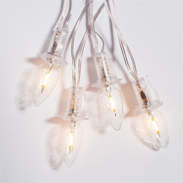 Rozšiřovací LED venkovní řetěz CONE FILAMENT 20xE10 14m čirá/teplá bílá IP44