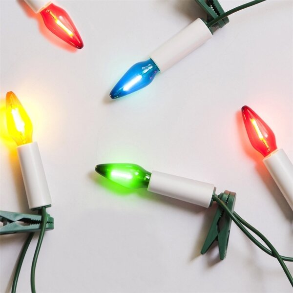 Rozšiřovací LED venkovní řetěz FELICIA FILAMENT 20xE10 14m barevná/teplá b. IP44