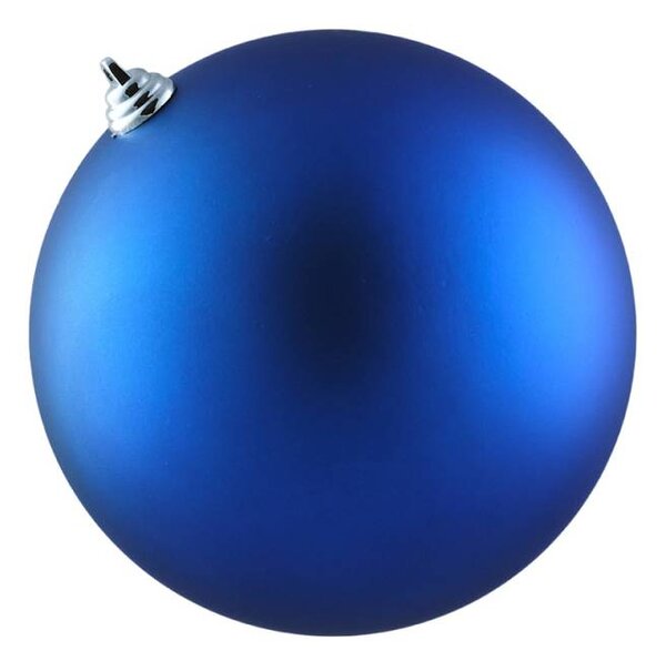 DECOLED Velká vánoční koule 20 cm, modrá matná, UV, plastová, venkovní