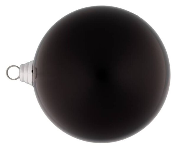 DECOLED Velká vánoční ozdoba 20 cm plastová koule černá lesklá