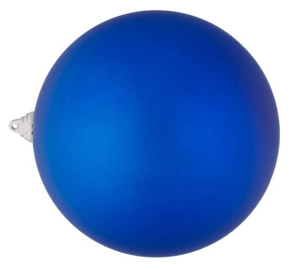 DECOLED Velká vánoční koule 20 cm, modrá matná, UV, plastová, venkovní