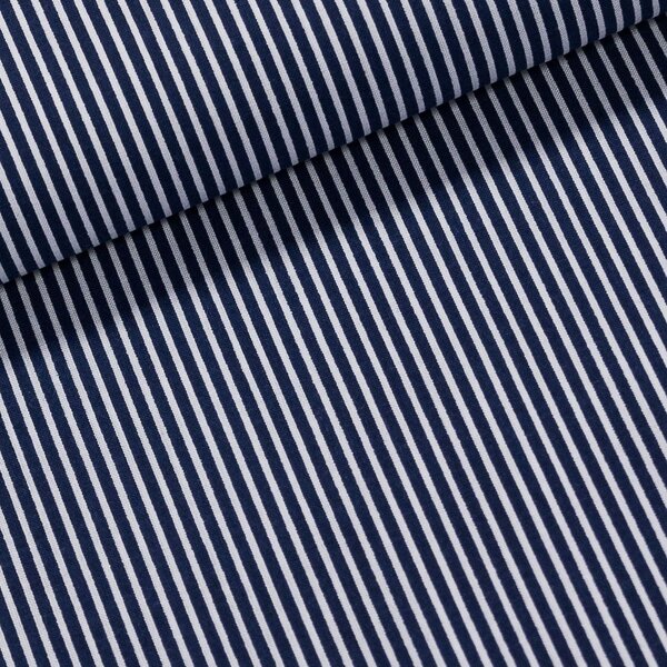 Bavlněné plátno Jolana JO002/02 tmavě modrý proužek 2mm, š.150cm (látka v metráži)