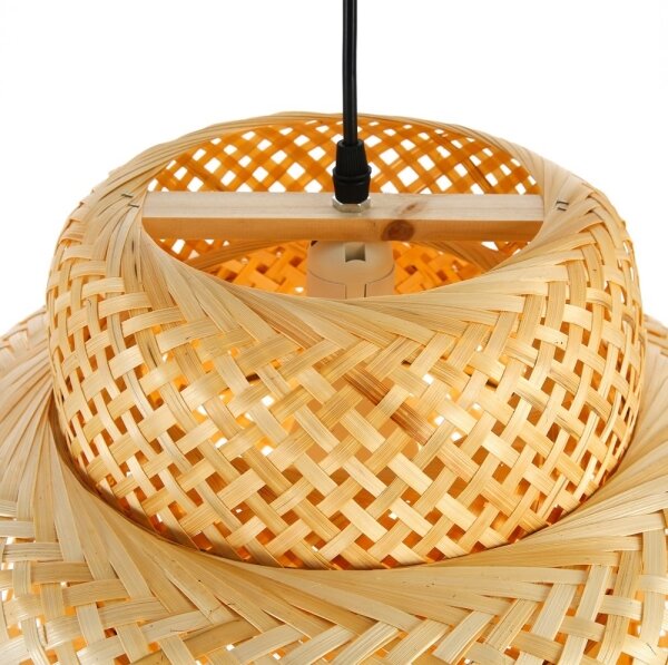 Immax 08267L - Lustr na lanku HILO 1xE27/40W/230V pr. 38 cm bambus