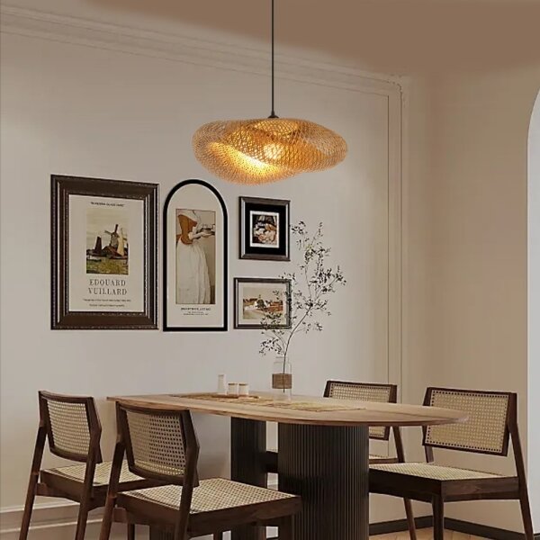 Immax 08269L - Lustr na lanku HILO 1xE27/40W/230V pr. 60 cm bambus