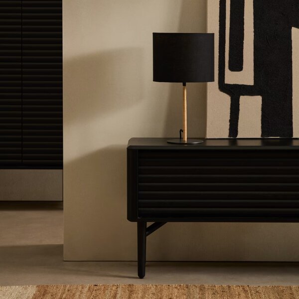 Černá stolní lampa Kave Home Pina