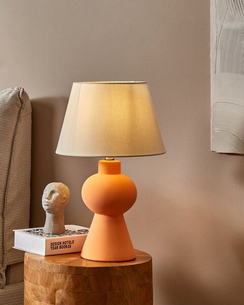 Stolní lampa FABILOS Keramika Oranžová