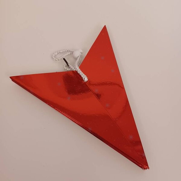DECOLED Vánoční papírová hvězda do okna 45 cm, 5cípá, červená