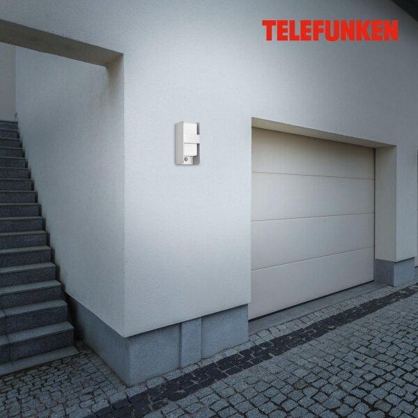 Telefunken 321104TF-Venkovní nástěnné svítidlo se sen. 1xE27/12W/230V IP44 bílá