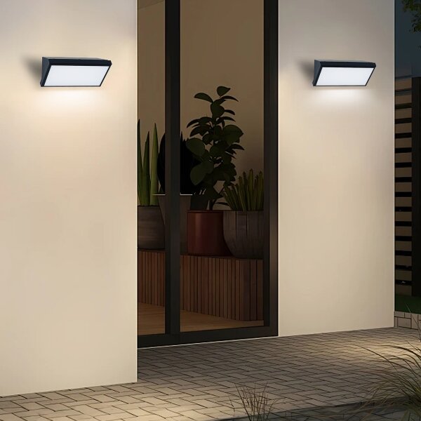 Brilagi - LED Venkovní nástěnné svítidlo se senzorem TRIANGLE LED/20W/230V černá