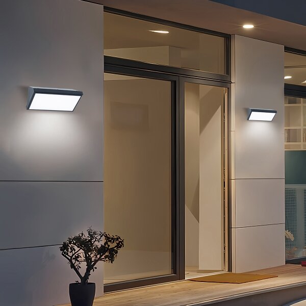 Brilagi - LED Venkovní nástěnné svítidlo se senzorem TRIANGLE LED/20W/230V antr